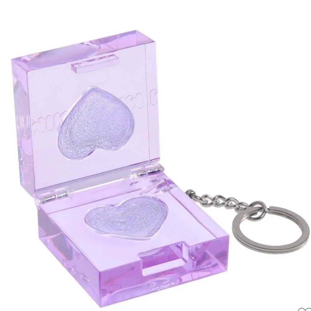 Mini Glam Shimmer Highlights Purple Heart Makeup Keychain Highlighter 0.18oz NIB